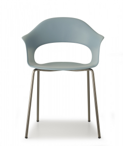 Кресло пластиковое Scab Design Lady B сталь, технополимер черный, голубой Фото 4