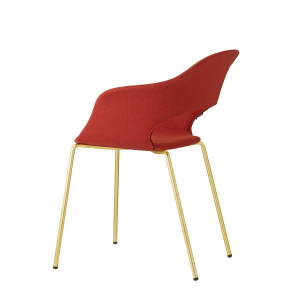 Кресло с обивкой Scab Design Lady B Pop сталь, технополимер, ткань золотой, красный Фото 4