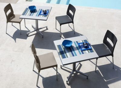Комплект пластиковых стульев Scab Design Maxi Diva Set 2 алюминий, технополимер, стекловолокно фисташковый Фото 4