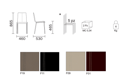Комплект офисных стульев для переговорных PEDRALI Kuadra Set 4 металл, кожа темно-рыжий Фото 2