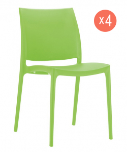 Комплект пластиковых стульев Siesta Contract Maya Set 4 пластик зеленый Фото 1
