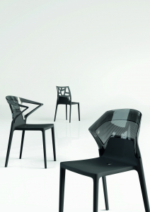 Кресло пластиковое PAPATYA Ego-K стеклопластик, поликарбонат антрацит, дымчатый Фото 4