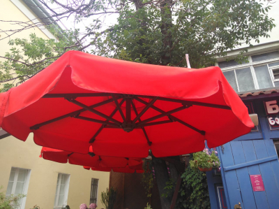 Зонт профессиональный THEUMBRELA SEMSIYE EVI Banana алюминий, олефин красный Фото 6