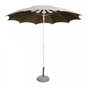 Зонт садовый с поворотной рамой Maffei Flos сталь, дралон серо-коричневый, белый Фото 3