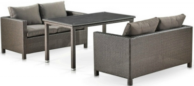 Комплект плетеной мебели Afina T256A/S59A-W53 Brown искусственный ротанг, сталь коричневый Фото 1