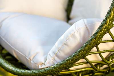Кресло плетеное подвесное JOYGARDEN Aura Green алюминий, искусственный ротанг зеленый Фото 6