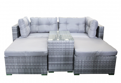 Комплект лаунж мебели Ecodesign алюминий, искусственный ротанг серый меланж Фото 2