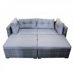 Комплект лаунж мебели Ecodesign алюминий, искусственный ротанг серый меланж Фото 5