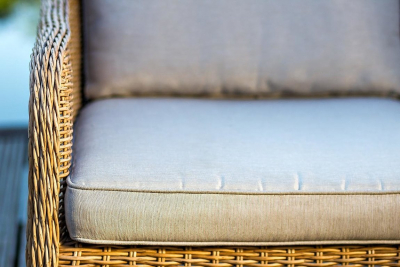 Кресло плетеное с подушкой JOYGARDEN Olivia алюминий, искусственный ротанг светло-коричневый Фото 6