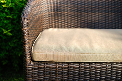 Кресло плетеное с подушкой JOYGARDEN Warsaw алюминий, искусственный ротанг темно-коричневый Фото 4