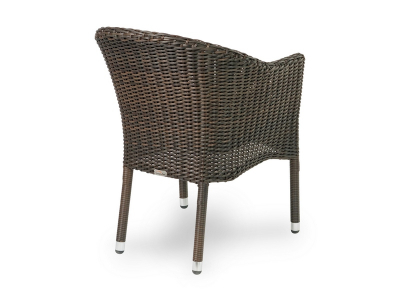 Кресло плетеное с подушкой JOYGARDEN Warsaw алюминий, искусственный ротанг темно-коричневый Фото 3