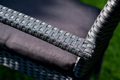 Комплект плетеной мебели JOYGARDEN Milano алюминий, искусственный ротанг черный Фото 5