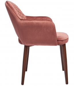 Кресло с обивкой ST-GROUP Венера Диамант вельвет, сталь пыльно-розовый Фото 3