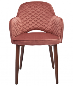 Кресло с обивкой ST-GROUP Венера Диамант вельвет, сталь пыльно-розовый Фото 2