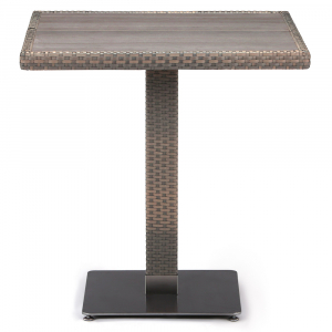 Квадратный плетеный стол Afina T601DG-W1289-70х70 Pale ДПК, сталь, искусственный ротанг палевый Фото 1