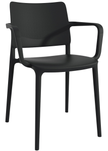 Кресло пластиковое PAPATYA Joy-K стеклопластик черный Фото 1