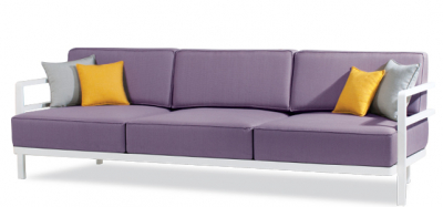 Диван трехместный PAPATYA Loca Sofa LS 03 сталь, ткань Etisilk Фото 1