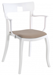 Кресло пластиковое с обивкой PAPATYA Hera-K Soft стеклопластик, поликарбонат, ткань Фото 4
