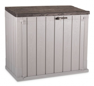 Шкаф для садового инвентаря Toomax Wood Style полипропилен серый, серо-коричневый Фото 1