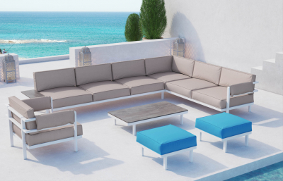Кресло металлическое PAPATYA Loca Sofa LS 01 сталь, ткань Фото 8
