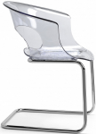 Кресло прозрачное Miss B Antishock cantilever, 580х590х760 мм