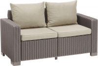 Диван пластиковый плетеный с подушкой California 2 Seater Sofa, 1410х680х720 мм