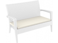 Диван пластиковый плетеный двухместный с подушкой Miami Lounge Sofa