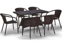 Комплект плетеной мебели T198D/Y137C-W53 Brown 6Pcs