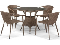 Комплект плетеной мебели T197BT/Y137C-W56 Light brown 4Pcs
