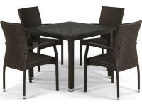Комплект плетеной мебели T257A/Y379A-W53 Brown 4Pcs
