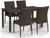 Комплект плетеной мебели T256A/Y380A-W53 Brown 4Pcs