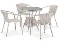 Комплект плетеной мебели T705ANT/Y137C-W85 4Pcs Latte