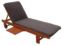 Шезлонг деревянный с матрасом Slimline