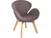 Кресло с обивкой Swan Wood Legs (Arne Jacobsen) A062