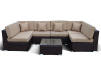 Комплект плетеной мебели YR822D Brown/Beige