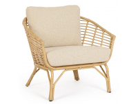 Лаунж-кресло плетеное с подушкой Mabel