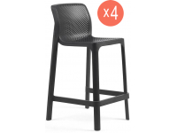 Комплект пластиковых полубарных стульев Net Stool Mini Set 4