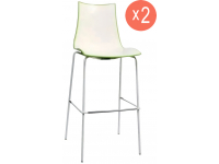 Комплект пластиковых барных стульев Zebra Bicolore Set 2