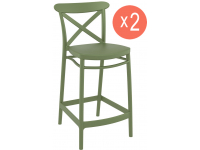 Комплект пластиковых полубарных стульев Cross Bar 65 Set 2