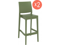 Комплект пластиковых барных стульев Maya Bar 75 Set 2