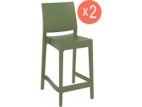 Комплект пластиковых полубарных стульев Maya Bar 65 Set 2