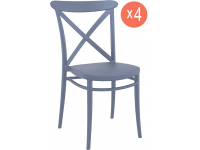 Комплект пластиковых стульев Cross Set 4