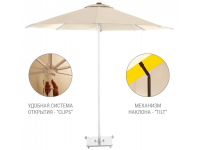 Зонт пляжный профессиональный Kiwi Clips