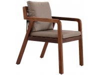 Кресло деревянное плетеное с подушками Idea