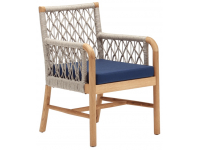 Кресло деревянное плетеное с подушкой Palma
