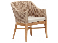 Кресло деревянное плетеное с подушкой Fungo