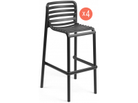 Комплект пластиковых барных стульев Doga Stool Set 4