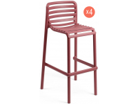 Комплект пластиковых барных стульев Doga Stool Set 4
