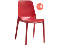 Комплект пластиковых стульев Ginevra Set 6