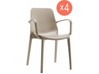 Комплект пластиковых кресел Ginevra Set 4